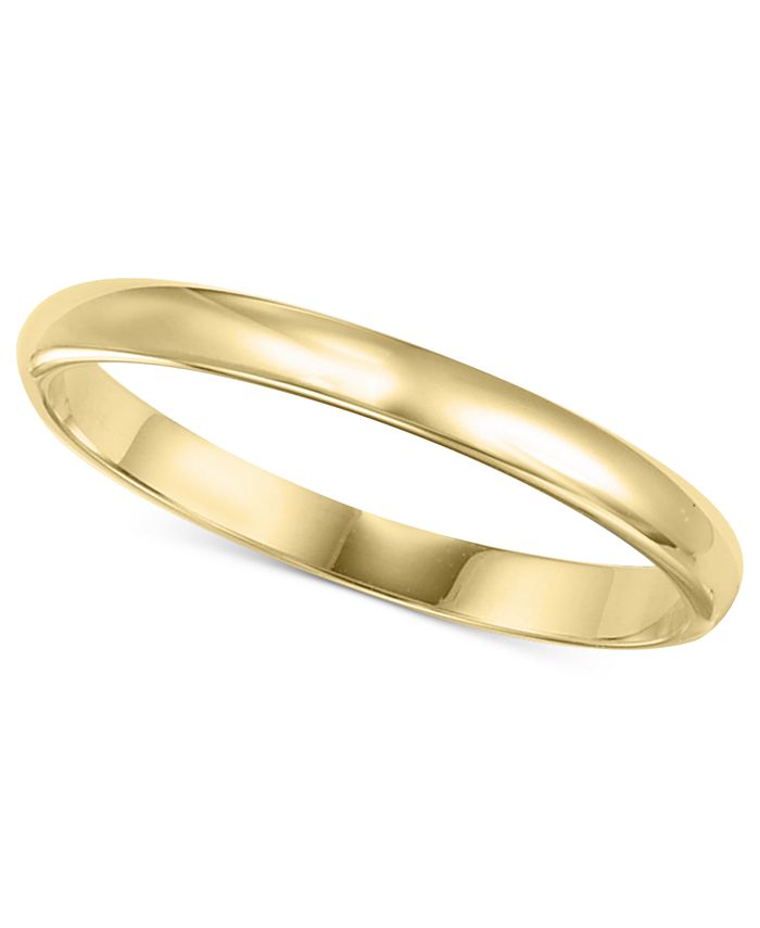 Macy�s 14k Gold Ring, 2mm Wedding Band &amp; Reviews Rings