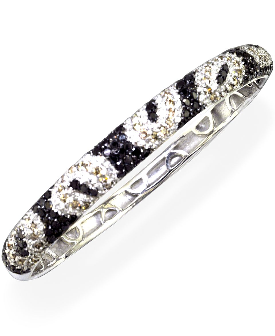 Effy Collection Diamond Bracelet, 14k White Gold Champagne and Black