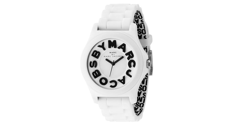 Marc by Marc Jacobs Watch, Womens Sloane White Plastic Strap MBM4005   Watches   Jewelry & Watches