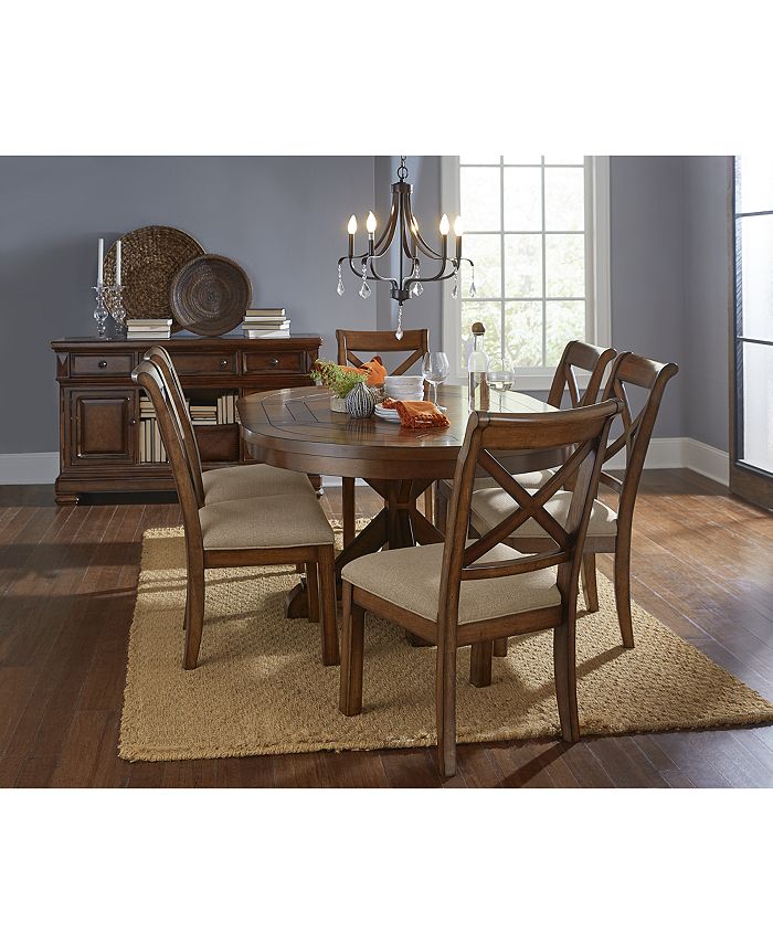 Furniture Closeout! Mandara Round Expandable Furniture, 7 ...