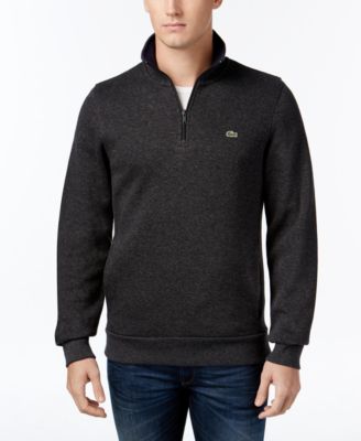 lacoste men's half zip sweater