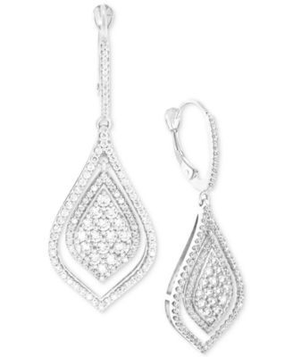 diamond teardrop earrings white gold