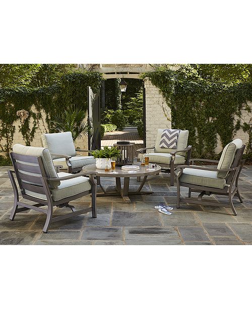 Furniture Tara Outdoor Chat Set Collection With Sunbrella Cushions Created For Macy S Reviews Furniture Macy S