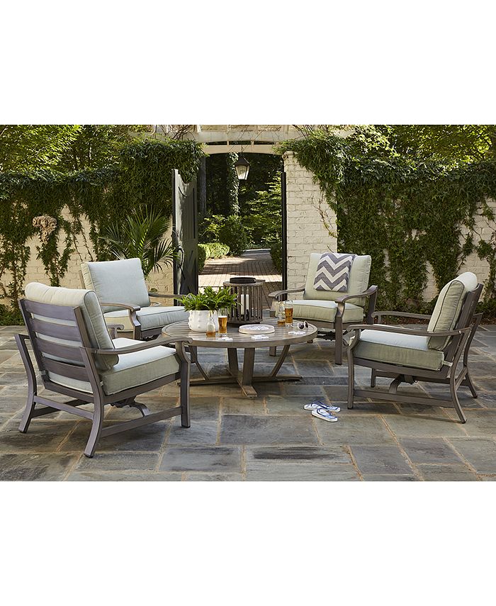 Furniture Tara Aluminum 48" Round Outdoor Table, Created for Macy's