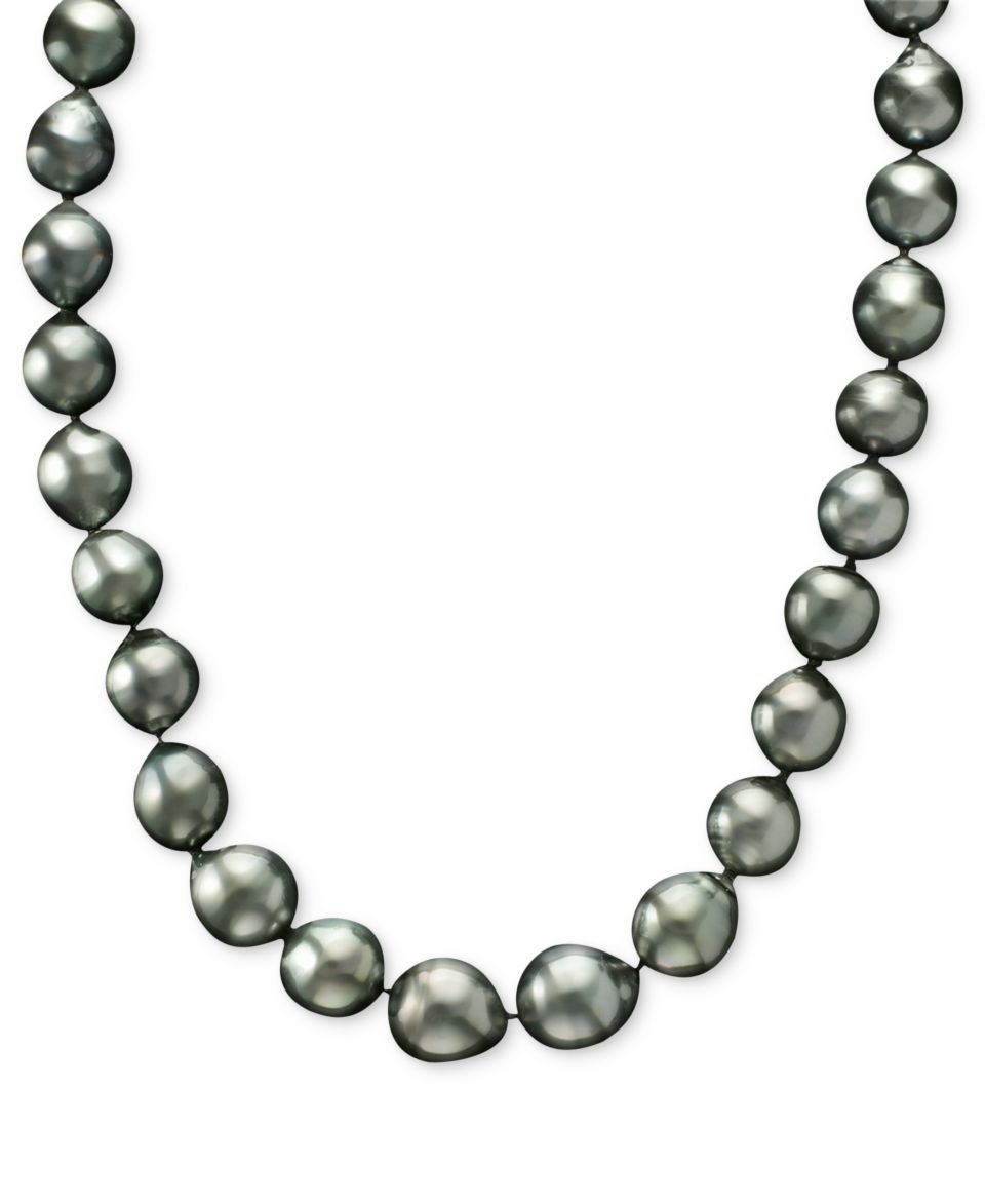 Pearl Necklace, 24 Sterling Silver Cultured Tahitian Pearl Baroque