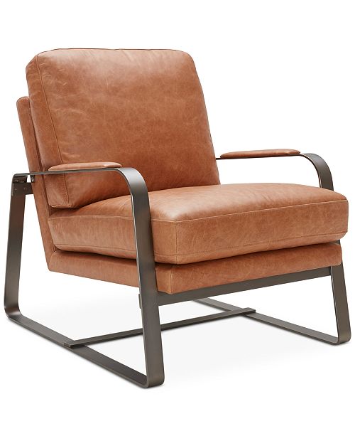 Furniture Jollene Leather Accent Chair Reviews Chairs Furniture Macy S