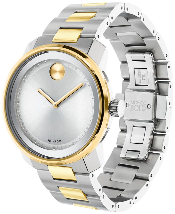Movado Men's Swiss Bold TwoTone Stainless Steel Bracelet Watch 42mm