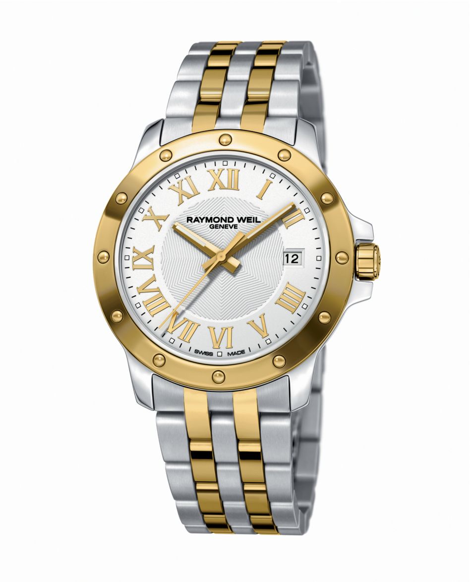 RAYMOND WEIL Watch, Mens Tango Two Tone Stainless Steel Bracelet 5599