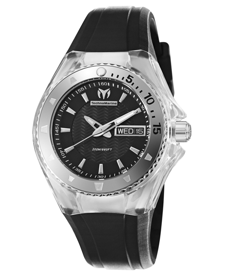 TechnoMarine Watch, Cruise Original 40mm Black and White Silicone 