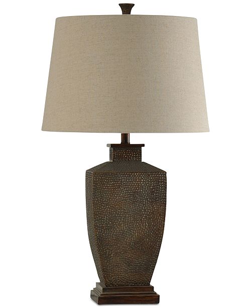 Stylecraft Hammered Metal Table Lamp Reviews All Lighting Home Decor Macy S