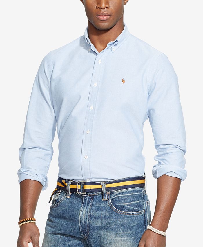 Polo Ralph Lauren Men's Classic Fit Long Sleeve Solid Oxford Shirt ...