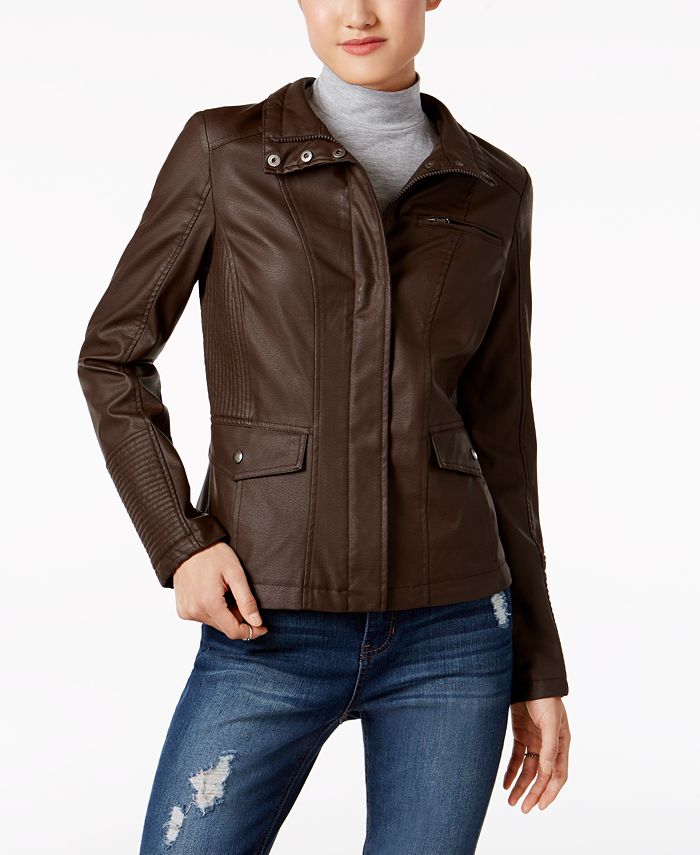 Celebrity Pink Juniors' FauxLeather Jacket & Reviews Coats Women
