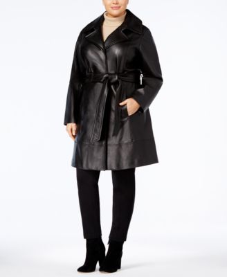 macy's womens plus size leather jackets