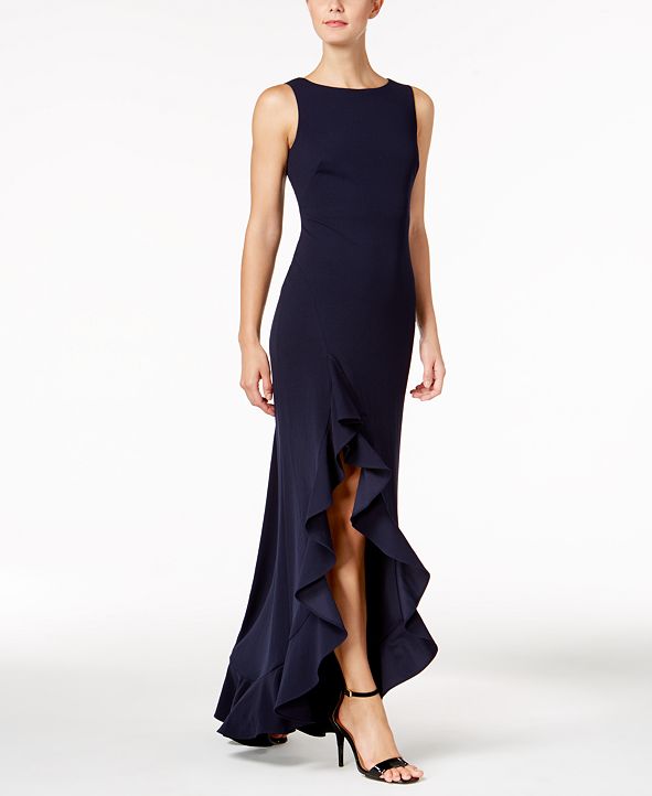 macys high low gown