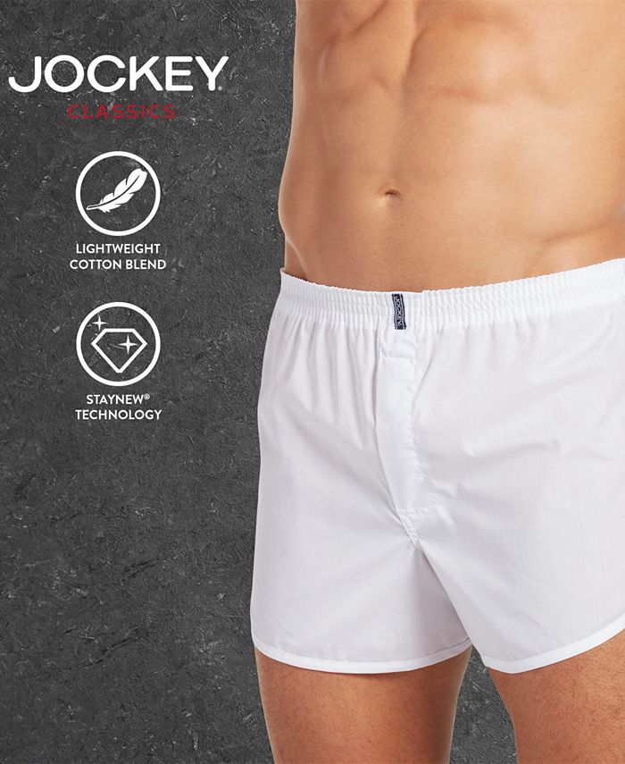 Jockey Men's Underwear, Classic Tapered Boxer 4 Pack & Reviews