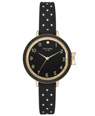 женские часы Kate spade new york Park Row с силиконовым ремешком в черную точку, 34 мм