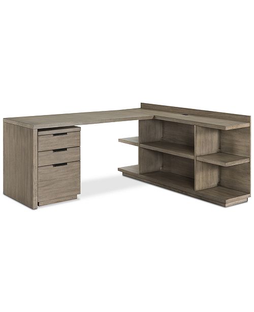 Furniture Ridgeway Home Office Furniture 3 Pc Set Return Desk Peninsula Usb Outlet Bookcase Mobile File Cabinet Created For Macy S Reviews Furniture Macy S