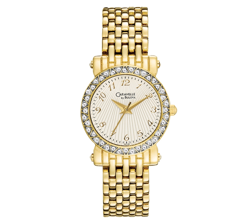 Caravelle by Bulova Watch, Womens Gold Tone Bracelet 45L122   All