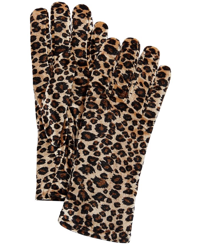 Cejon AnimalPrint Velvet Gloves & Reviews Handbags & Accessories