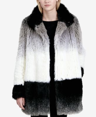 calvin klein faux fur jacket