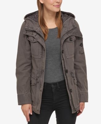 womens military jacket with hood