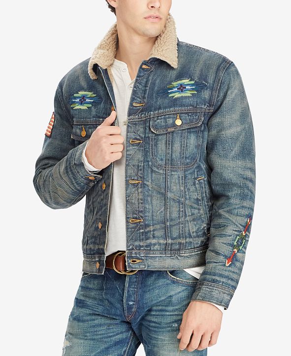 Polo Ralph Lauren Men's FleeceLined Denim Jacket & Reviews Coats