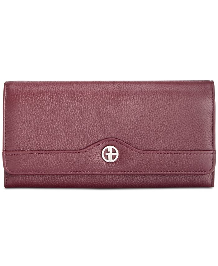 Giani Bernini Pebble Leather Receipt Wallet, Created for Macy's ...