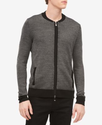 calvin klein full zip sweater