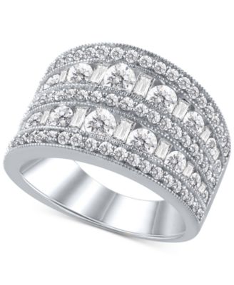 Macy's Diamond Multi-Row Statement Ring 
