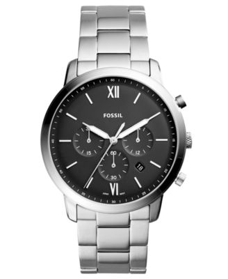 Мужские часы-браслет из нержавеющей стали Fossil с хронографом Neutra Chronograph 44 мм