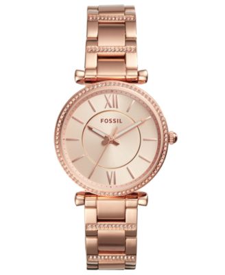 Fossil Women's Carlie Rose Gold-Tone 