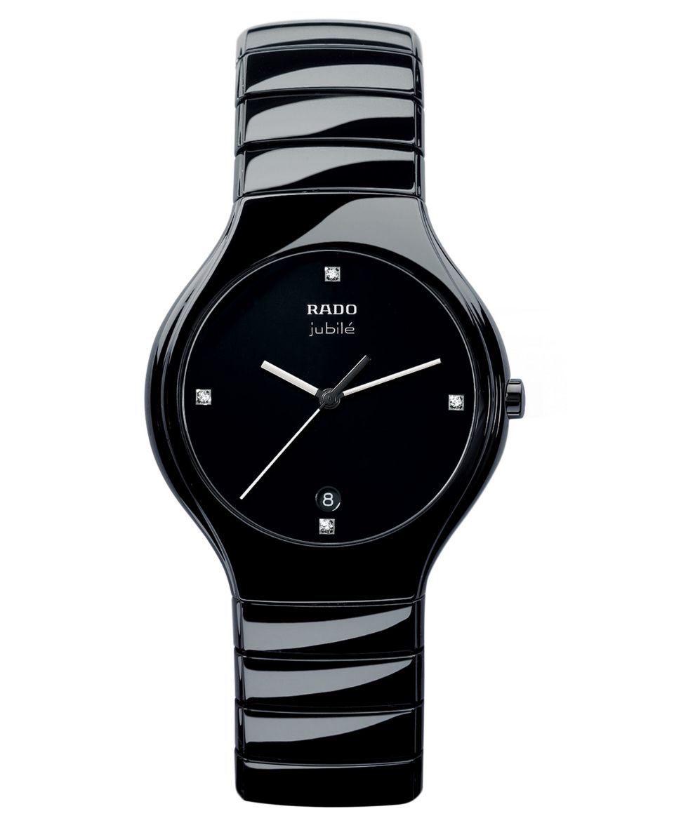 Rado Watch, Coupole Jubile Black Leather Strap R22829715   All Watches