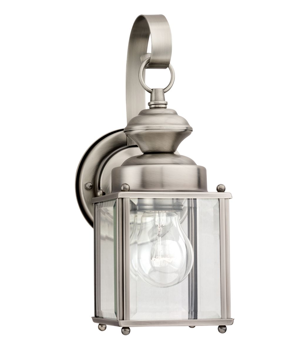 Sea Gull Outdoor Lighting, Jamestowne Brushed Nickel Wall Lantern 17