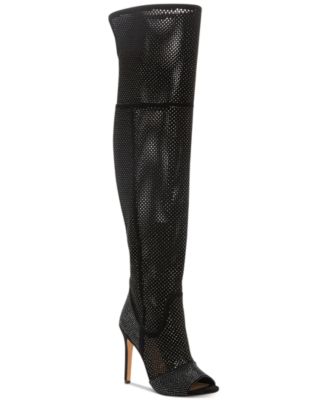 over the knee rhinestone boots