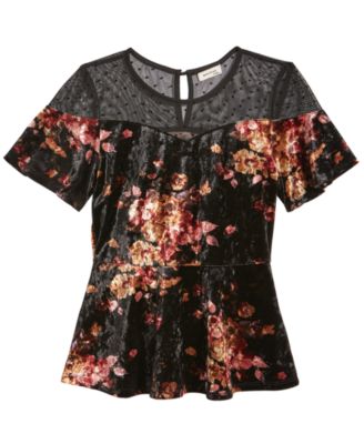 macys velvet tops