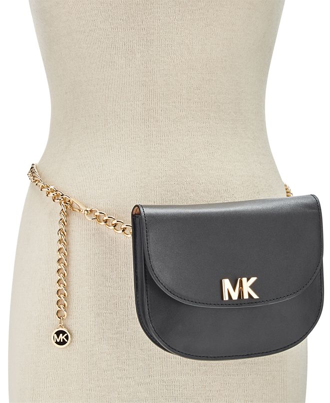 Michael Kors MK Turnlock Chain Fanny Pack & Reviews - Handbags ...