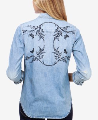 lucky brand denim shirt womens