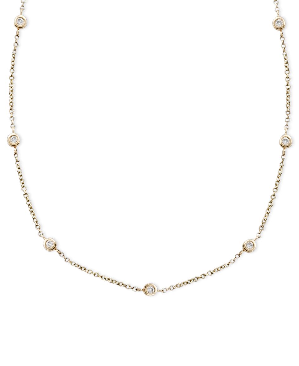 by Effy Collection Diamond Necklace, 14k Gold Diamond 24 Station 36