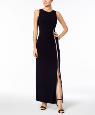ruched jersey gown