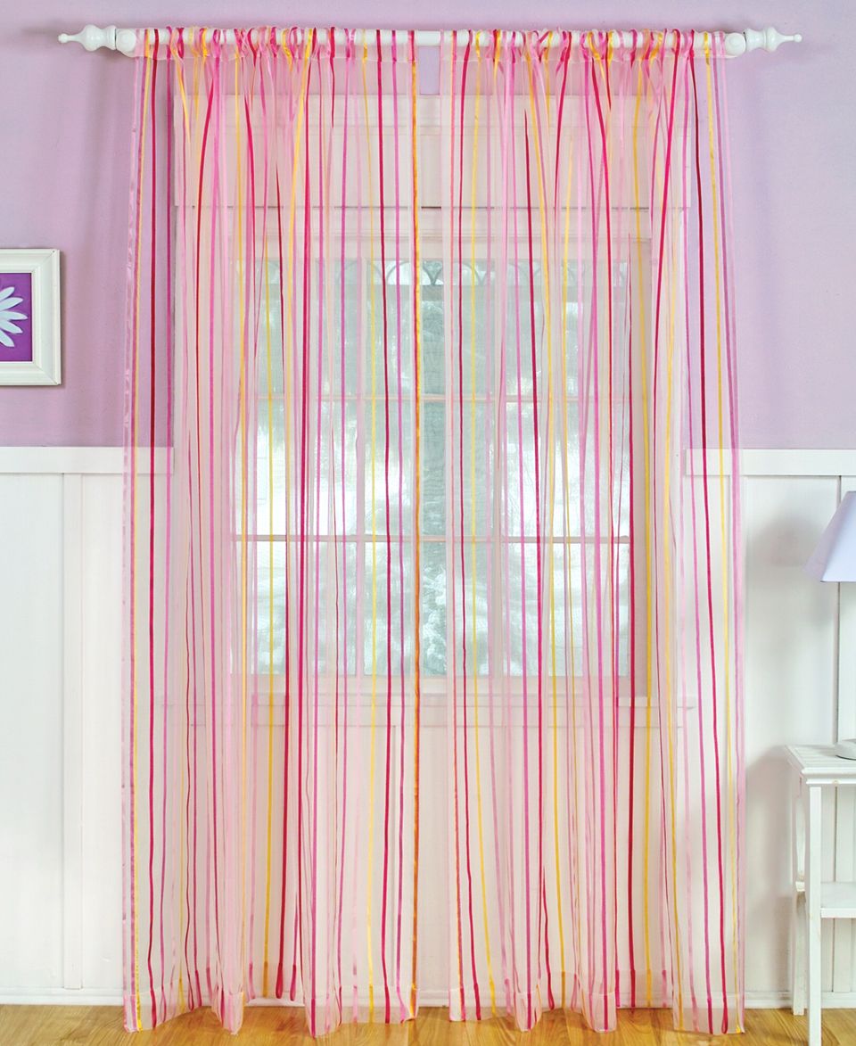 Elrene Candy Stripe 52 x 84 Panel   Sheer Curtains   For The Home
