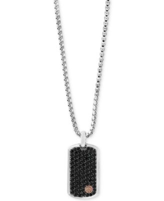 mens black pendant necklace