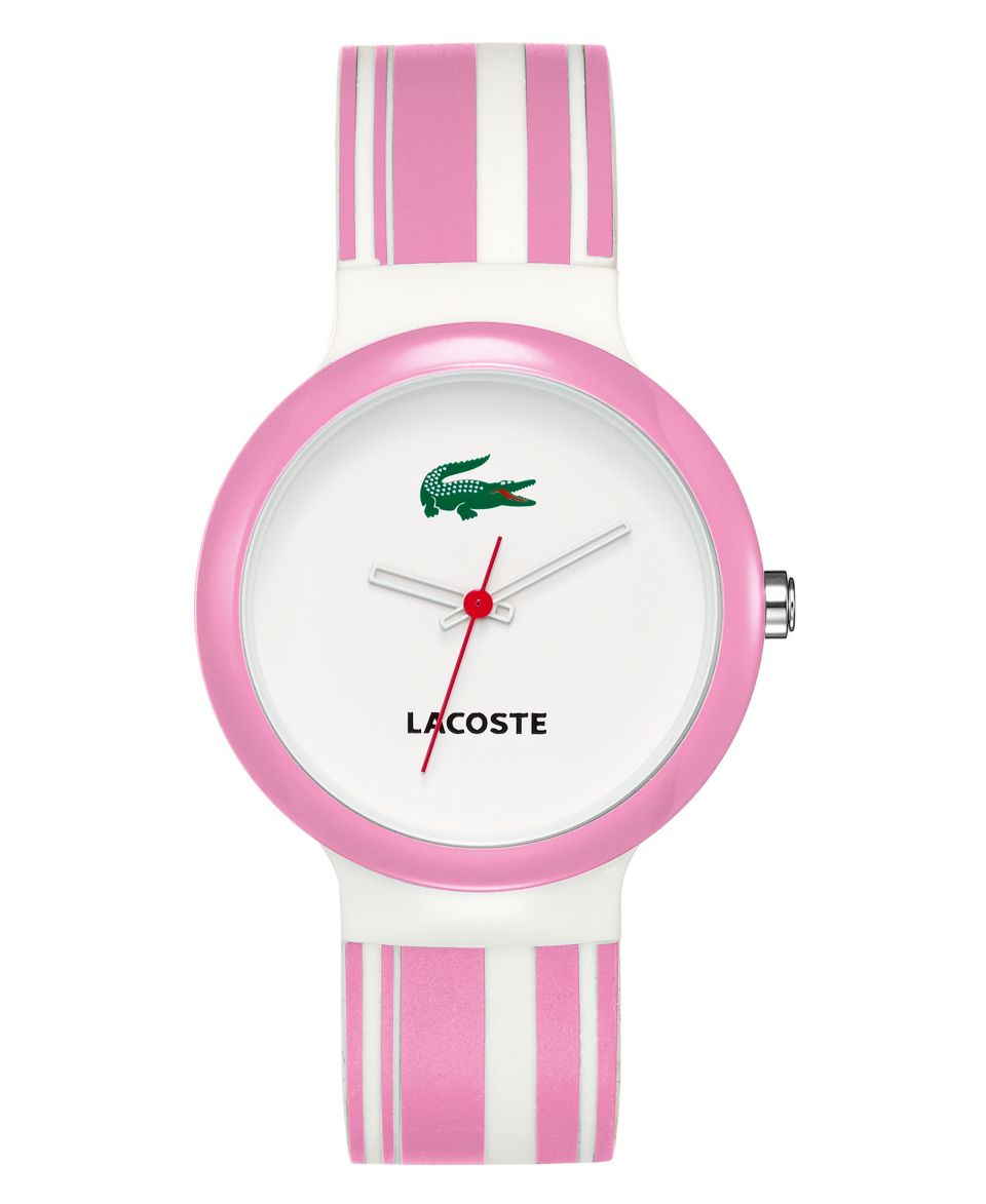 Lacoste Watch, Womens Goa Pink and White Silicone Strap 2010540
