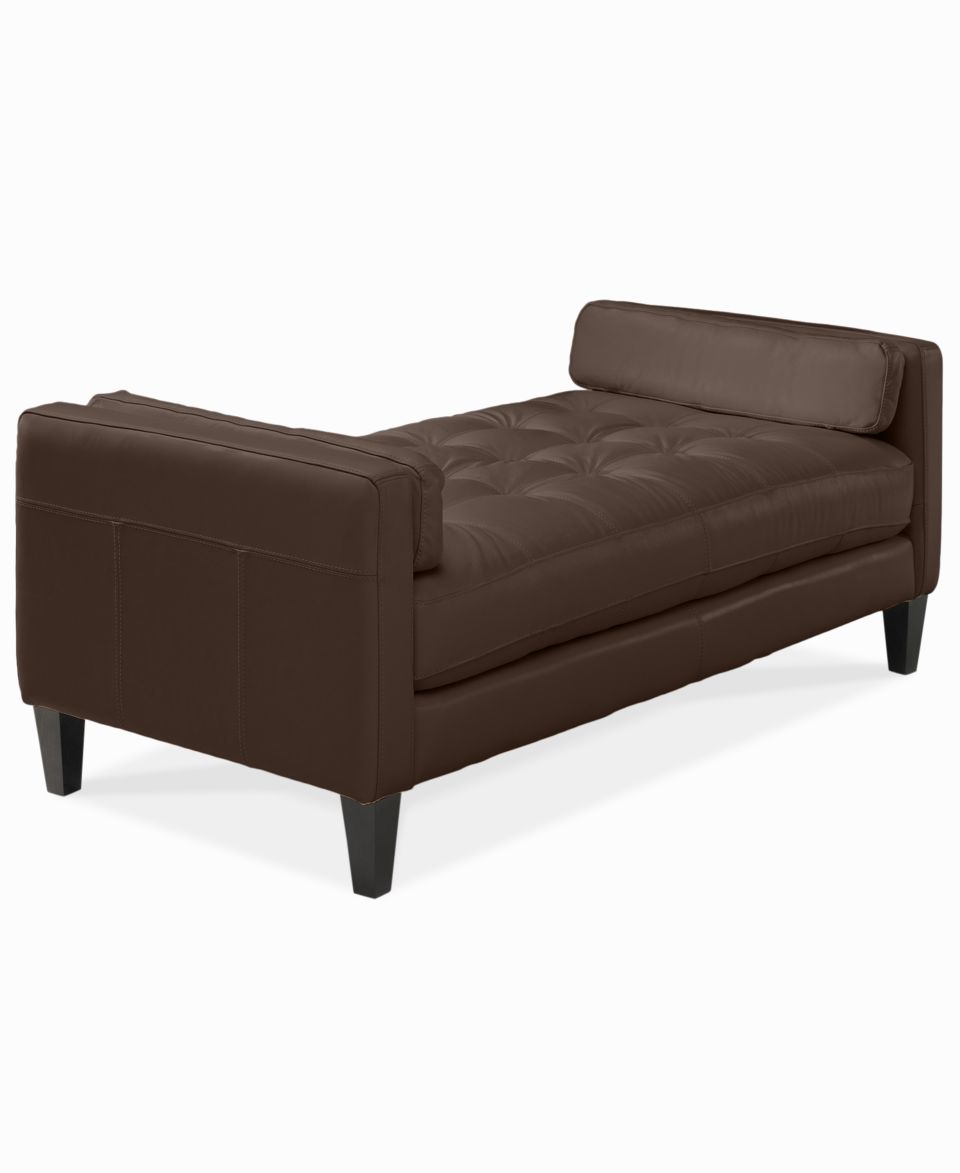 Milan Leather Daybed, 71W x 34D x 26H