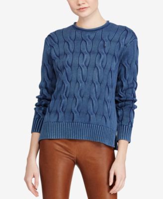 polo ralph lauren cable knit sweater womens