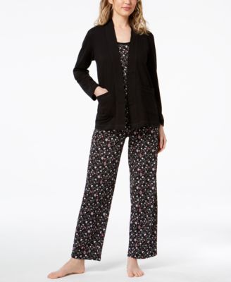3 piece pajama set with cardigan