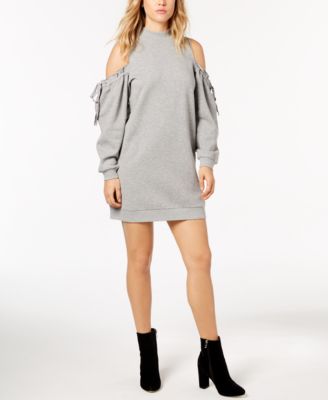 cold shoulder sweatshirt dress