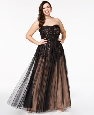 plus size tulle ball gown