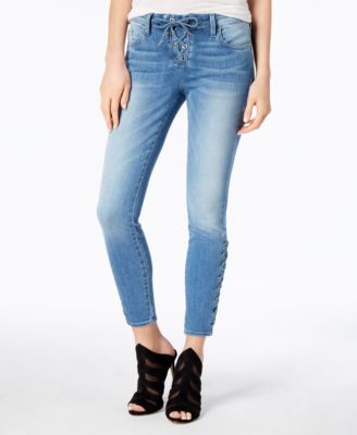lace up jeans