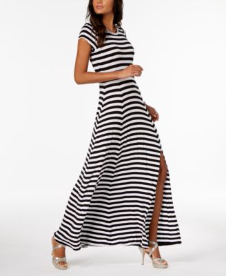 michael kors striped maxi dress