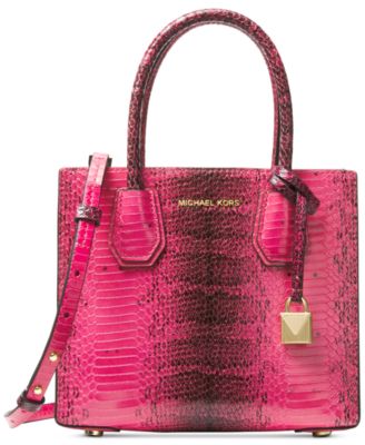 michael kors pink snakeskin purse
